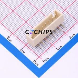 ZX-HA2.54-8PWZ-GW Wire-to-Board Pin Header Bent Lead Through Hole,P=2.5mm Connector 1x8P 2.5mm Right Angle Insert 8P - Product Image 1