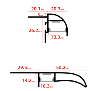 Profilo a becco d'aquila in alluminio 6063-T5 personalizzato per bordo grondaia, protezione impermeabile per balconi e pareti, ideale per progetti - Product Image 4