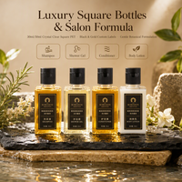 Kit dentaire de luxe haut de gamme pour hôtel, ensemble d'articles de toilette jetables, brosse à dents, peigne, kit de rasage, savon, bonnet de douche, logo personnalisé OEM, chambre d'hôtes
