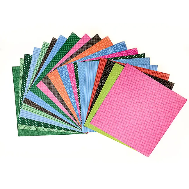 Kit pembuatan kartu perekat kertas didukung kertas seni kustom Origami kerajinan dekorasi DIY penggunaan sekolah rumah
