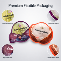 Sachets souples personnalisés uniques à contour, avec encoche de déchirement et ouverture facile, pour produits alimentaires variés et bonbons