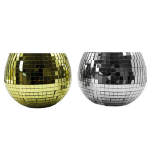 कारखाने थोक वर्ग ग्लास चांदी सोने के अनुकूल आधुनिक डिस्को बॉल फ्लैट बॉटम मिरर प्लांटर डेस्कटॉप सजावट - Product Image 4