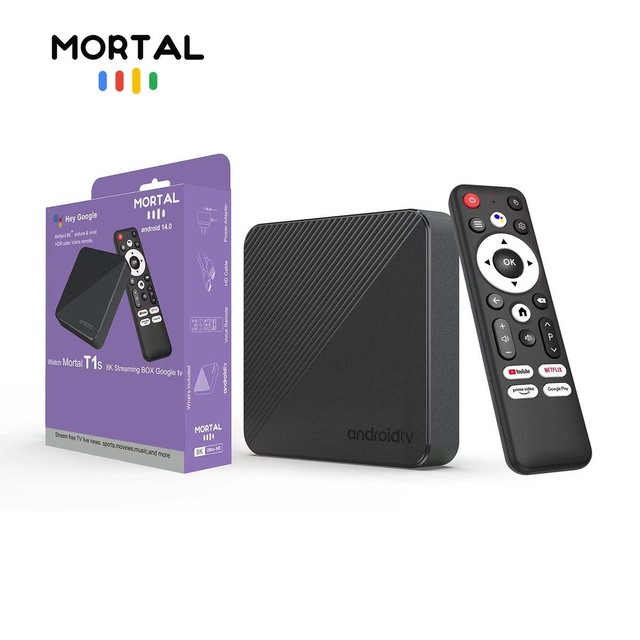 Factory Price Smart Android14.0 TV Box Mortal T1s AllwinnerH313 4K WiFi6 Set Top Box 2025 Hot Cheapest Wholesale Discount Price