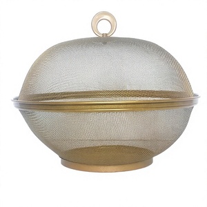 Panier en métal grillagé pour le rangement des fruits et légumes dans la cuisine, panier rond en fil métallique pour la table à manger, organisateur de comptoir - Product Image 2