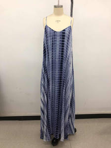 Vestido Maxi de Playa Personalizado para Mujer, con Tirantes Finos y Estampado Tie-Dye, Cómodo - Product Image 4