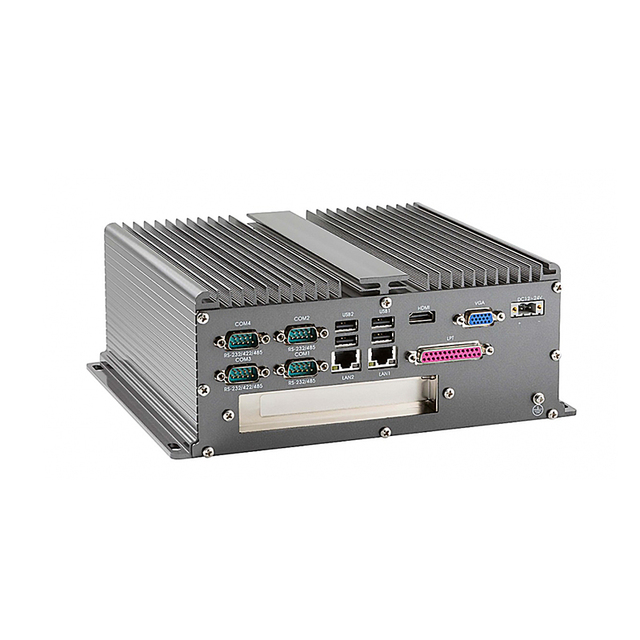 J1900 Fanless Industrial Computer MINI PC 2LAN 6COM 6USB 12-24V With PCI Expansion Slot 12v-24v