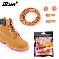 Lacets de chaussures IRun colorés, pratiques et faciles à nouer, système de verrouillage rapide, lacets élastiques ronds sans nœuds pour chaussures d'enfants