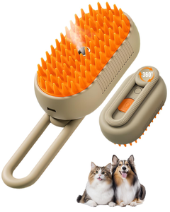 Cepillo de Vapor Automático 3 en 1 para Mascotas con Autolimpieza, Cerdas de Silicona Antiestáticas, Peine Pulverizador para Masaje y Eliminación de <span class=keywords><strong>Pelo</strong></span> Suelto, para <span class=keywords><strong>Pelo</strong></span> <span class=keywords><strong>Largo</strong></span>/Corto, OEM - Product Image 1