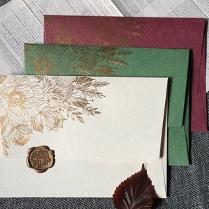3 enveloppes vintage bronzées, style européen, pour faire soi-même des invitations de mariage, cartes de fête, couverture, <span class=keywords><strong>papeterie</strong></span> coréenne, blocs de lettres, enveloppes de bureau - Product Image 2