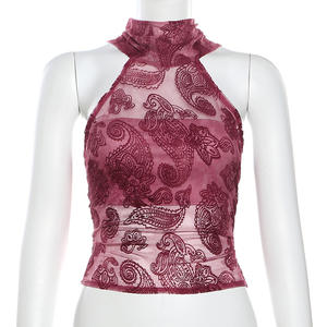 Jarretelles Sexy dos nu Royal <span class=keywords><strong>soeur</strong></span> sans manches polyvalent court débardeur sangle Sexy chemises femme <span class=keywords><strong>Blouse</strong></span> hauts courts - Product Image 4