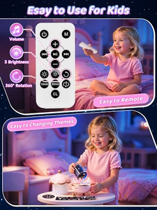 Projecteur de 12 films, décoration de carrousel rotatif, lumière LED pour bébé, chambre d'enfant, veilleuse musicale - Product Image 5