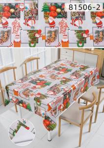 ผ้าปูโต๊ะพีวีซีลายคริสต์มาส พิมพ์ลายด้านหลังด้วยผ้าไม่ถักทอ สำหรับตกแต่งคริสต์มาส - Product Image 3