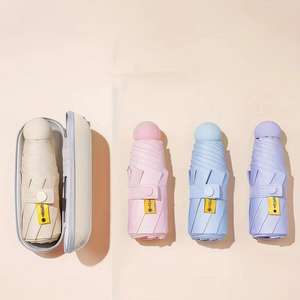 Paraguas Plegable Manual con Logotipo Personalizado, Mini, con Estuche de Almacenamiento de EVA, Resistente al Agua, al Viento y al Sol - EHUNT - Product Image 2