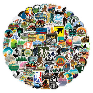 100 pièces extérieur Sasquatch sauvage Graffiti autocollants pour cadeau bouteille voiture décor étanche aventure <span class=keywords><strong>Camping</strong></span> <span class=keywords><strong>autocollant</strong></span> - Product Image 5