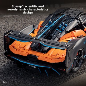 Modelo de coche de carreras deportivo, supercoche, MOC, juguetes Diy, bloques de construcción de gran tamaño, juguetes para niños, bloques de construcción a escala 1:8, coches - Product Image 3