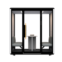 Cabine de bureau acoustique modulaire portable Comine avec design moderne, espace de travail insonorisé pour immeubles de bureaux et entrepôts