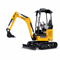 Excavator Mini 9017FZTS 1.8t Zero Tail Baru dan Asli dengan Mesin Impor dan Bucket 0.045m³