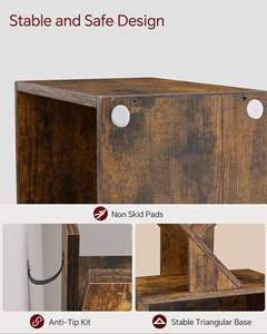 Estanterías Modernas y Estrechas de 6 Niveles, Ecológicas y Altas, con Gabinete de Almacenamiento para Dormitorio, Sala de Estar o Apartamento - Product Image 6