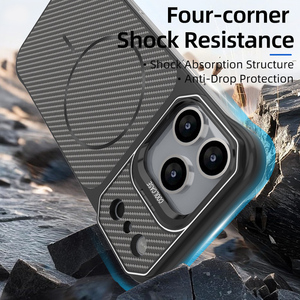Funda Magnética <span class=keywords><strong>de</strong></span> Fibra <span class=keywords><strong>de</strong></span> Carbono sin Marco con Anillo Metálico para Cámara y Soporte, Carcasa Rígida <span class=keywords><strong>de</strong></span> PC para <span class=keywords><strong>iPhone</strong></span> 16 17 18 Pro Max - Product Image 2