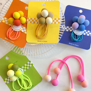 MIO Balls Cuerda para el cabello para niños Niñas Lady Sweet Candy Gradient Color <span class=keywords><strong>2</strong></span> bolas 3 piezas por juego Banda de goma elástica Festival de regalo - Product Image 6