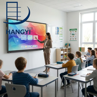 Écran tactile interactif plat 75 pouces 4K Smart Moniteur LCD WiFi pour l'enseignement et les conférences