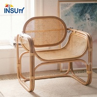 Fauteuil en bambou design, style vintage, chaises de jardin, chaise de salle à manger en rotin naturel, différentes couleurs, chaise d'extérieur décorative