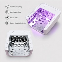 Lámpara LED UV Inalámbrica Recargable de 120W para Uñas, Secador de Esmalte de Gel de Curado Rápido, Profesional para Manicura y Pedicura, OEM No Black Hand