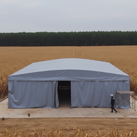Tente de stockage en PVC imperméable et ignifuge à une seule couche, avec structure en acier galvanisé, pour l'élevage, les sports et les expositions