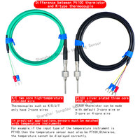 Tuyau à diamètre variable avec filetage mobile M10 * 1, capteur de température, sonde de température Pt100/K, thermistance, thermocouple