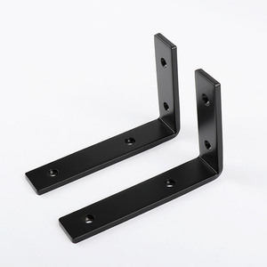 Support d'étagère en acier inoxydable Aodli en forme de L, 6 mm d'épaisseur, équerres à angle droit pour meubles et fixation murale - Product Image 4