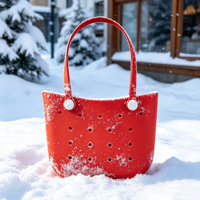 Sac fourre-tout léger à grande capacité, ouvert, polyvalent, tendance, perforé, avec double bandoulière, décontracté