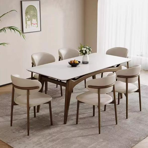 Tavolo da Pranzo Contemporaneo di Lusso Minimalista ed Elegante, Arredamento Moderno <span class=keywords><strong>per</strong></span> Soggiorno con Gambe in Metallo <span class=keywords><strong>per</strong></span> Hotel, Scuola, Villa - Product Image 6