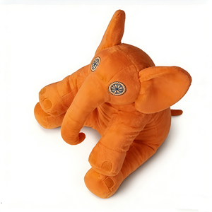 Peluche de elefante naranja personalizado, Peluche de elefante, Peluche de elefante bebé, Peluche de animal de safari, Juguete de elefante naranja brillante - Product Image 4