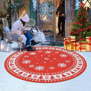 พรมปูพื้นกันน้ำแบบทอ กลับด้านได้ ไม่ลื่น สำหรับตกแต่งทางเข้า ใช้งานกลางแจ้ง ซักได้ ผลิตจากวัสดุ PP ใช้ได้ทุกฤดู เหมาะสำหรับการเดินทาง แคมป์ปิ้ง ปิกนิก และชายหาด - Product Image 1