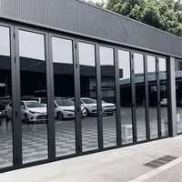 Porte pliante en alliage d'aluminium robuste, à rupture de pont thermique, résistante aux typhons, double vitrage, étanche, pour balcon, véranda, villa, hôtel