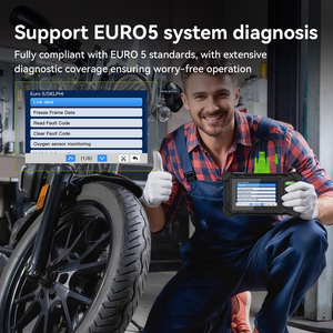 ใหม่สำหรับ M208 OBD รุ่นสากล หน้าจอสัมผัส 5.0 นิ้ว เครื่องสแกนวิเคราะห์มอเตอร์ไซค์ เครื่องวิเคราะห์เครื่องยนต์ ทดสอบแบตเตอรี่ ไร้สาย - Product Image 4