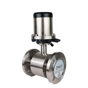 Meteran magnetis bertenaga baterai IP68 meteran aliran elektromagnetik cair Digital baja tahan karat untuk air dingin garam - Product Image 1