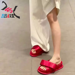 Sandalias de Plataforma con Lazo 2026 para Mujer, Punta Redonda, Verano, Casuales, Chanclas de Playa - Product Image 3