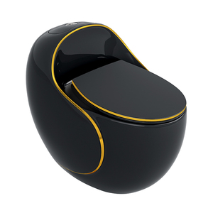 Hiện đại tầng gắn màu xám vàng màu Round Shaped gốm siphonic máy bay phản lực phun một mảnh nhà vệ sinh - Product Image 2