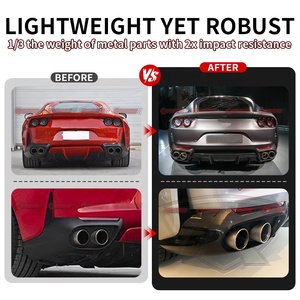 อะไหล่รถยนต์แบบ OEM รุ่นใหม่ล่าสุด คาร์บอนไฟเบอร์แห้ง สำหรับตกแต่งมุมกันชนหลังรถยนต์ Ferrari 812 GTS - Product Image 3