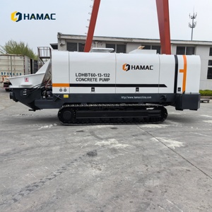 Pompe à béton diesel HAMAC 60m³ portable sur chenilles, petite machine de pompage pour la construction, usine, support OEM ODM - Product Image 3