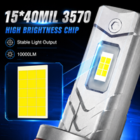 Ampoule de phare LED SFIDA K10 100W 10000LM en alliage de zinc H4 H7 H11 9005 9006 pour voiture avec double ventilateur en cuivre