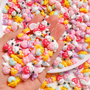 Accesorios para Carcasas de Teléfono con Pegamento de Crema DIY, Diseño de Corazón, Animal, Cachorro, Personajes de Dibujos Animados Hechos a Mano, Técnica de Goteo de Aceite - Product Image 1