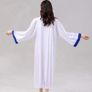 2024 vestido de coro de iglesia de manga larga Mujer ropa de canto batas de coro gratis - Product Image 5