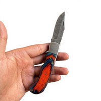 Couteau pliant de poche en acier Damas, manche en bois, haute qualité, multifonctionnel, qualité industrielle OEM, garantie 3 ans, verrouillage arrière, 18 cm