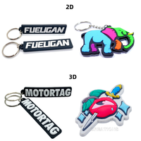 Porte-clés personnalisés en PVC et caoutchouc 2D et 3D, porte-clés promotionnels 3D et mousquetons personnalisables