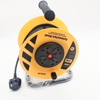 Bobine de câble 30M 50M en stock, prix usine, vente en gros, rallonge en cuivre avec prise UK 1.25MM 1.5MM 2.5MM