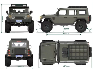 YIKONG YK4084 1/8 Scale Remote Control Electric Off-Road Vehicle 4WD Climbing Car <b>with</b> Differential <b>Lock</b> Dual Speed LED Lights - Product Image 6