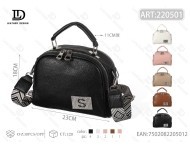 Borsa a Tracolla da Donna 7 Pollici in Microfibra Pelle Sintetica Resistente all'Acqua con Decorazione a Lettere per Uso Quotidiano - Product Image 1