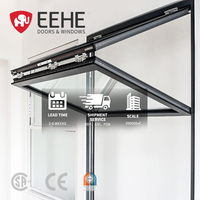 Eehe Fenêtre pliante en aluminium économe en énergie Double vitrage étanche à l'air acoustique Fenêtres extérieures modernes et personnalisées